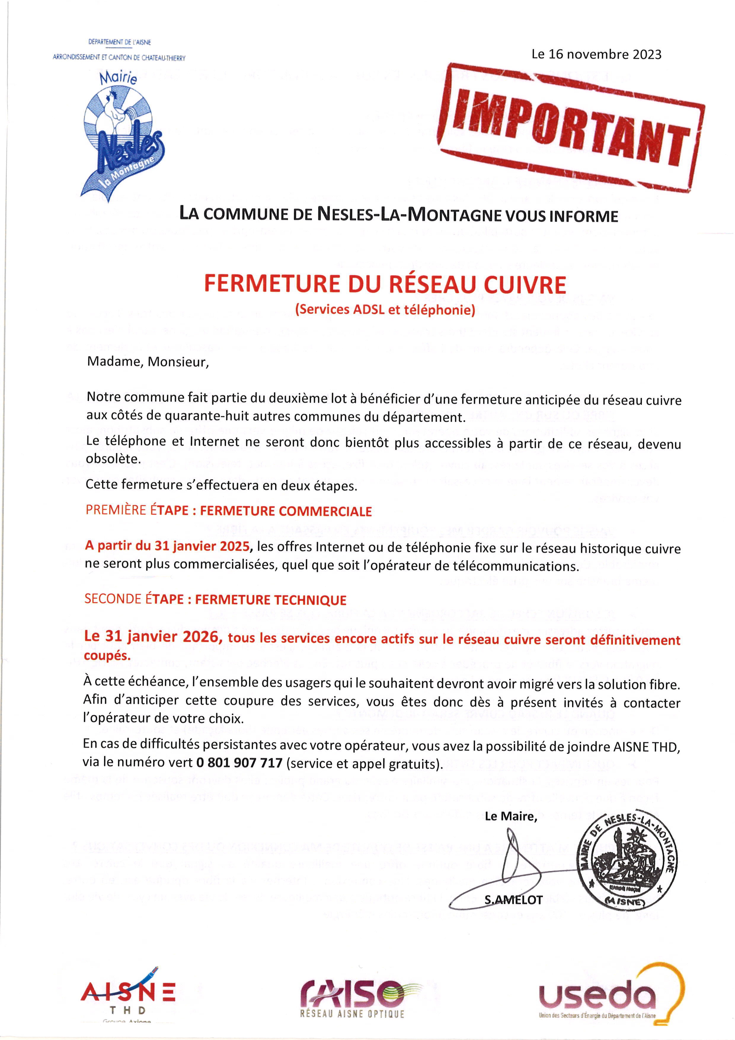 fermeture réseau cuivre